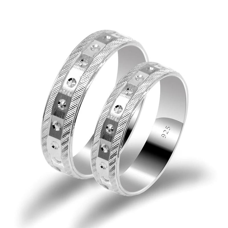 

Trendy 925 Silver Rings For Women Men Lover Couple Rings Set Fashion Friendship Engagement Wedding Rings 2021 Jewelry Gift