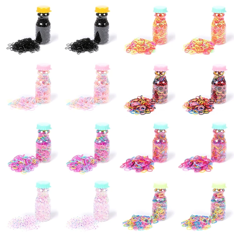 

Q1QD Small Disposable Hair Bands Hair Ties Scrunchie Girls Elastic Rubber Band Ponytail Holder Fashion Hair Accessories