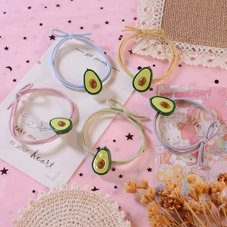 Модный маленький свежий браслет цепочка для волос с авокадо девушек