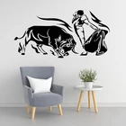 Матадор настенные наклейки животных Bull испанская коррида Водонепроницаемый Фреска для Гостиная Для мужчин Спальня, съёмные наклейки, M0044