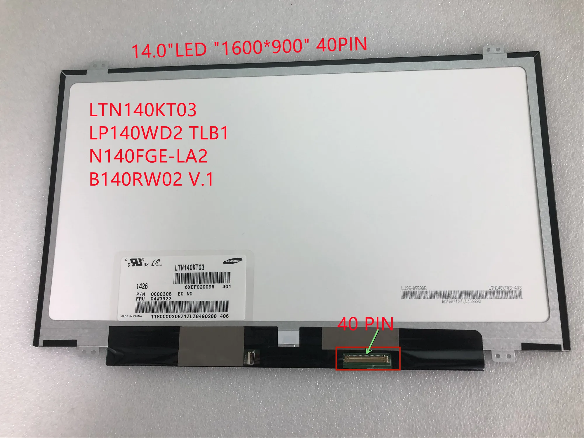 Для ноутбука thinkpad T420 T430 14 0 ''ЖК-экран 1600*900 40pin HD + B140RW02 V.1 B140RTN03.1 LP140WD2 (TL)(B1) LTN140KT03