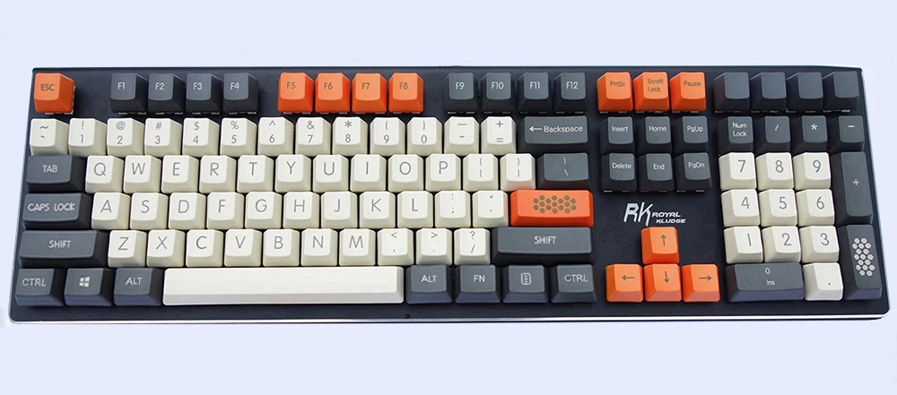 NPKC Винтажный стиль Duke Orange OEM толстые PBT брелки ANSI ISO темно-серый бежевый оранжевый для Cherry MX переключатели механическая клавиатура