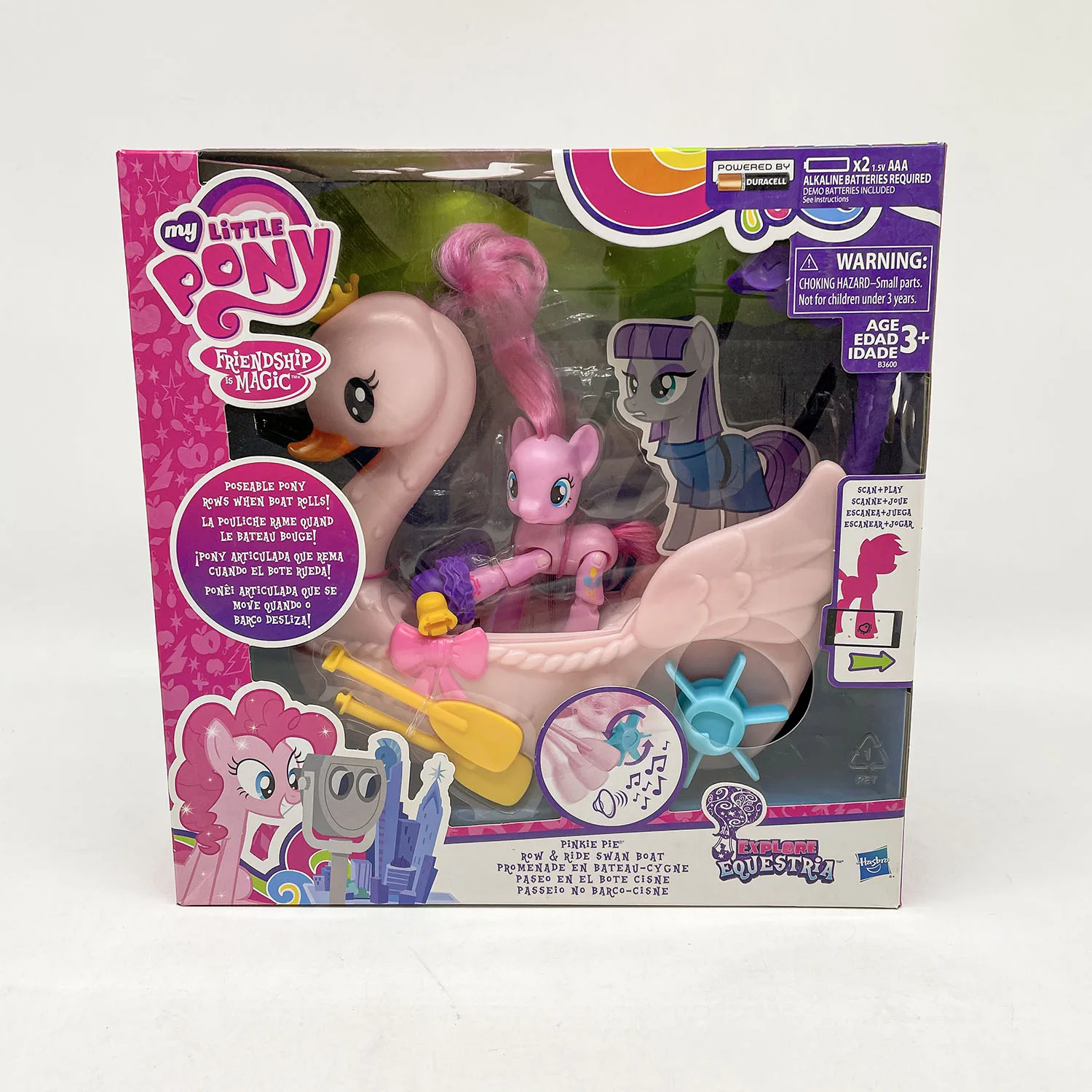 

Hasbro My Little Pony Explore Equestria Pinkie Pie Row&ride Swan Boat Music B3600 Doll Toy Model Anime Figure Collect Ornament