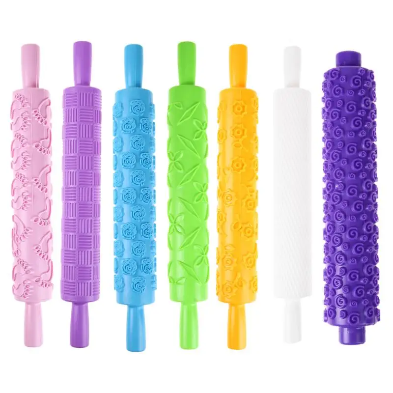 7 моделей Пластиковый валик Цветок текстурированные обои рельефный пресс форм DIY