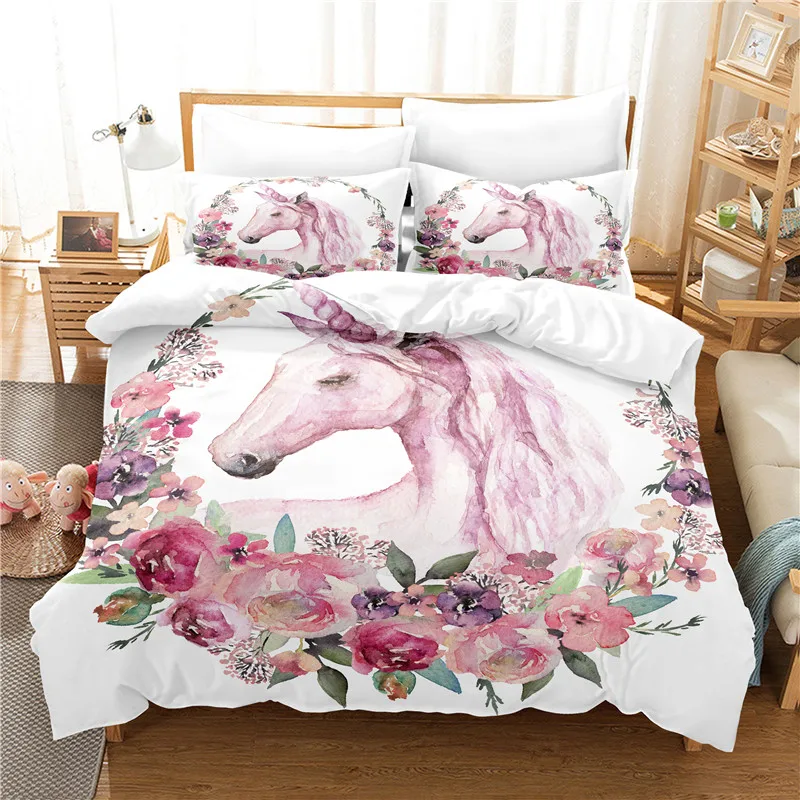 

Unicorn Bedding Set For Bedroom Soft Bedspreads For Bed Home Comefortable Duvet Cover Quilt Cover And Pillowcase