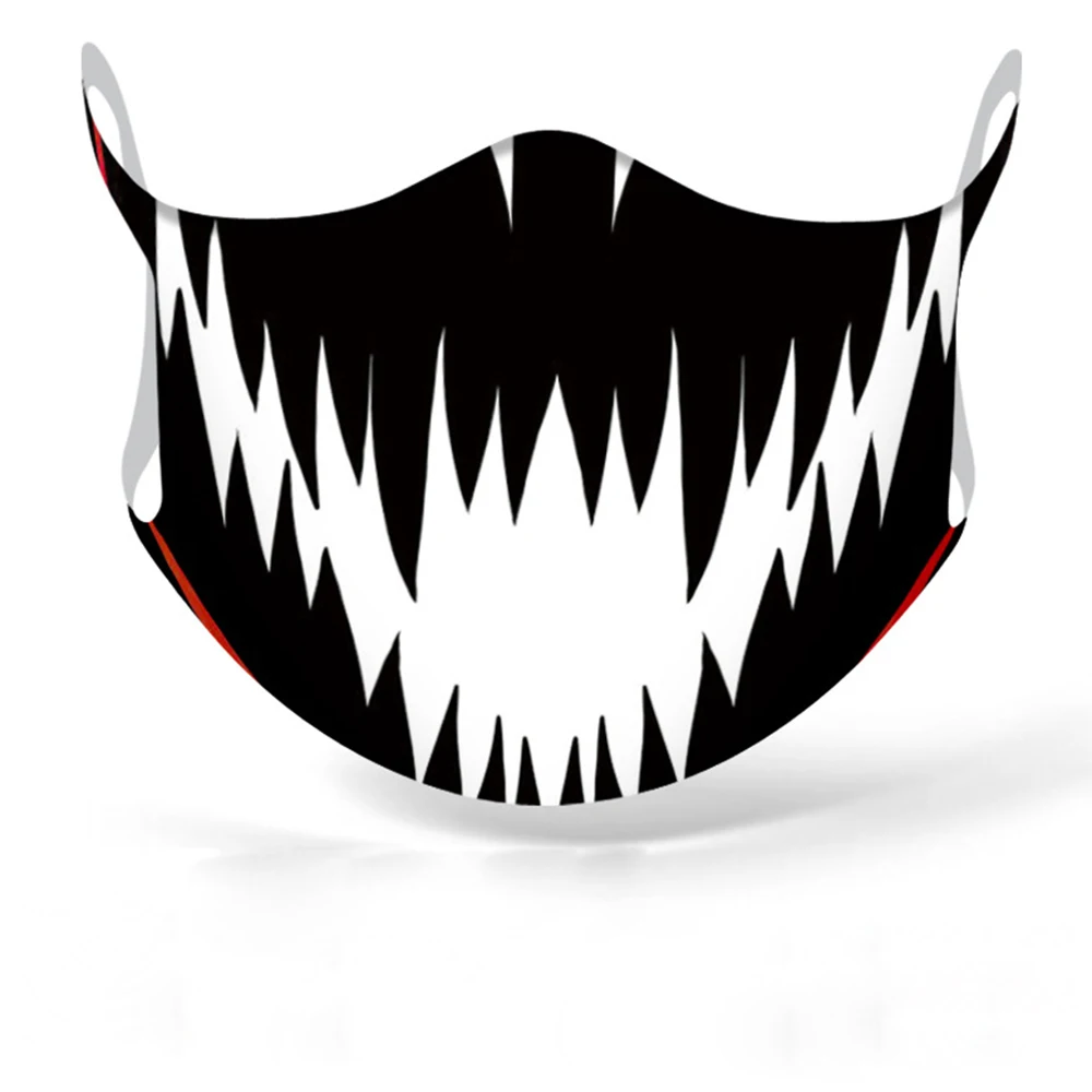 Маска в стиле супергероя из хлопчатобумажной ткани для косплея моющаяся