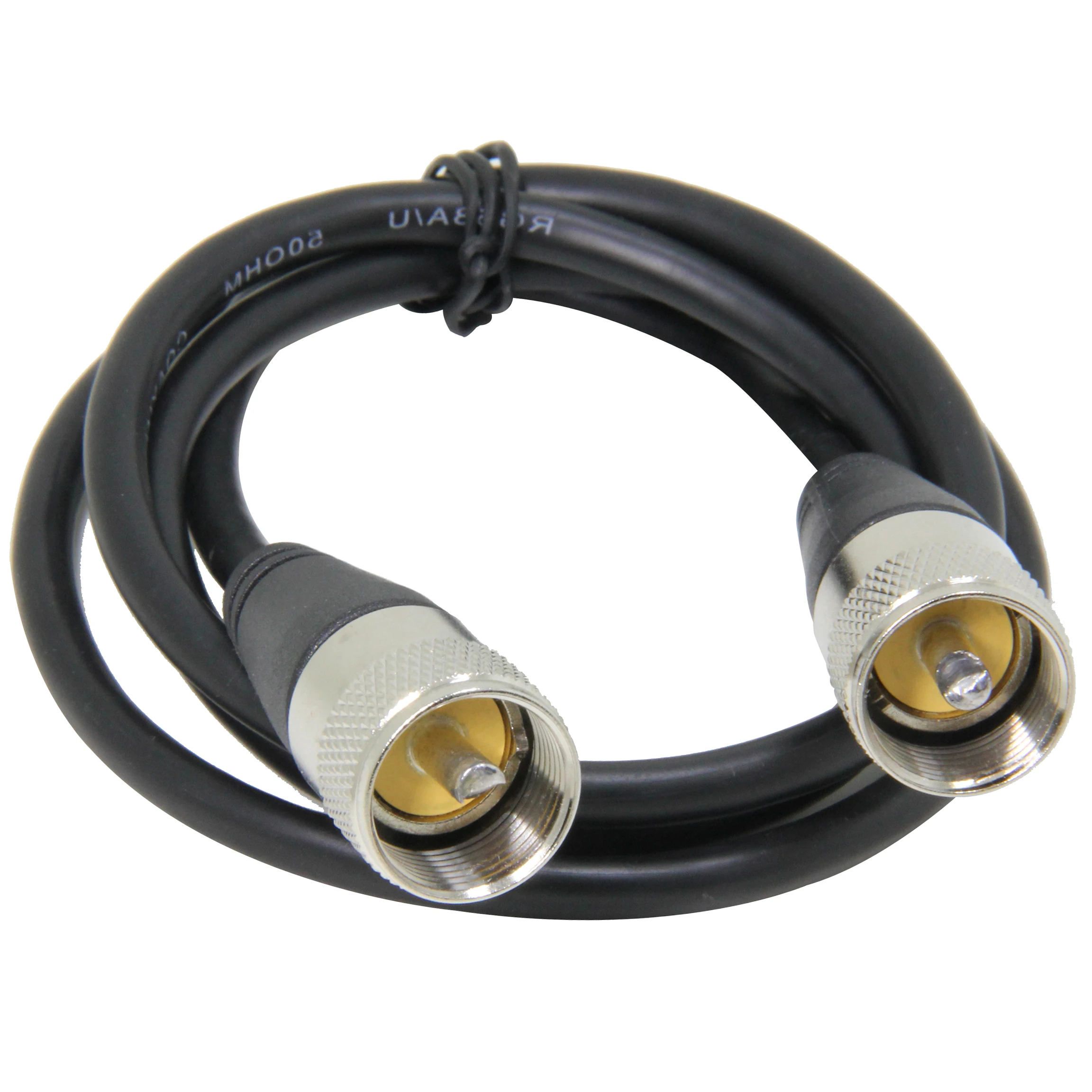 

CB Radio Cable 3ft, 50 Ohm Low Loss RG58 Coax Jumpers, UHF Male to Male PL-259 CB Ham Antenna Cable