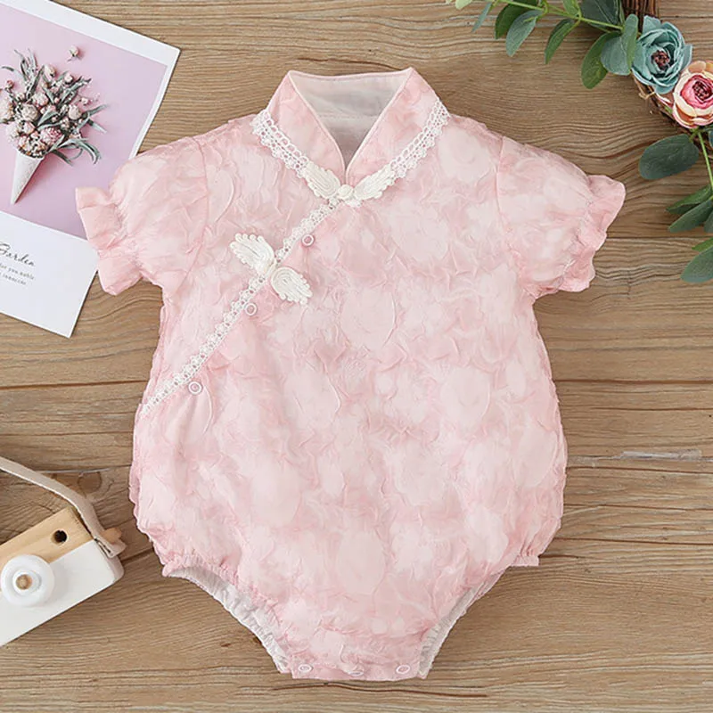 

Summer Newborn Baby Girls Clothes Toddler Baby Girl Romper Cotton Short Sleeve Infant Baby Girls Jumpsuit