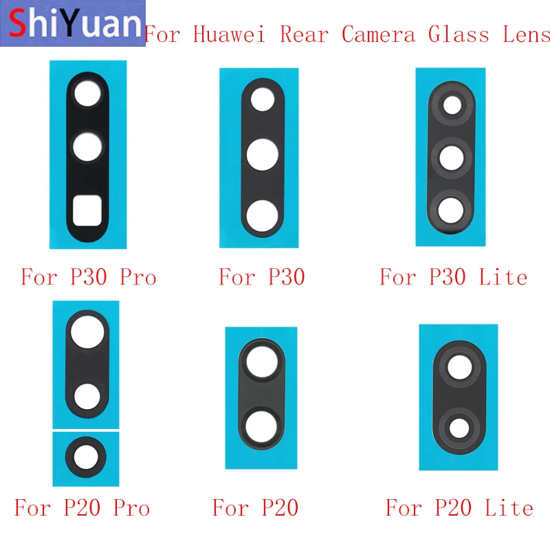 Sostituzione Originale Del Vetro Dell'Obiettivo Della Fotocamera Posteriore Posteriore Per Huawei P30 P30 Pro P30 Lite P20 Pro P20 Lite Con Adesivo