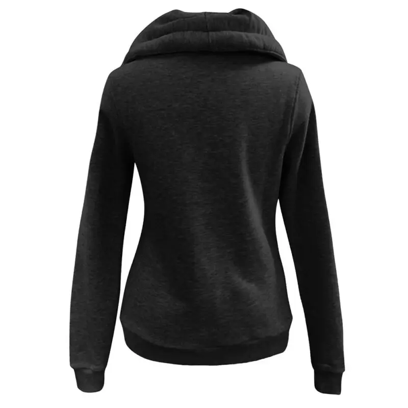 

Women Winter Thicken Zipped Up Hoodie Long Sleeve Sweatshirt Casual Warmer Coat