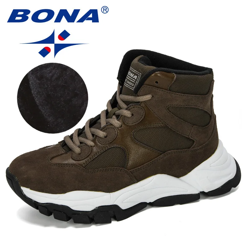 Army green BONA/Новинка года; дизайнерские женские ботинки на плоской подошве; зимняя модная обувь; зимние сапоги; женские водонепроницаемые резиновые сапоги; женская повседневная обувь - Цвет: Army green