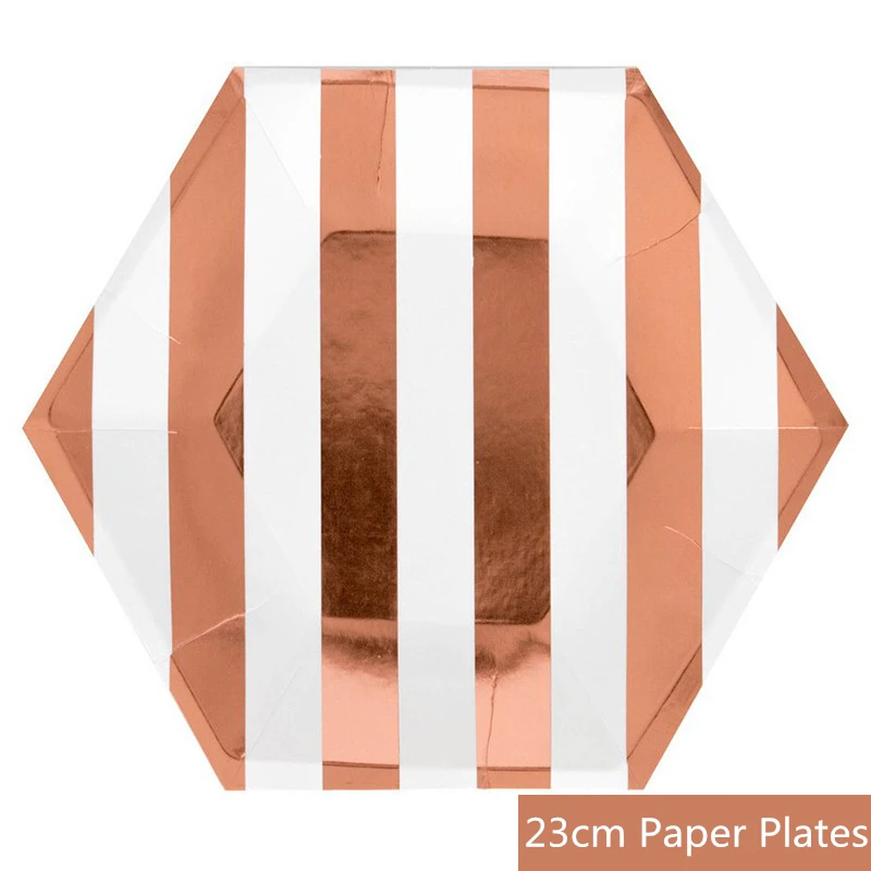 57 шт. фольга розовое золото искусственная бумажная тарелка чашка для напитков