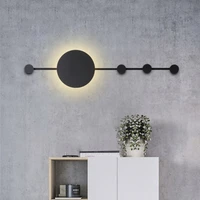 geometric line iron art led nordic style personality simple corridor living room decorative wall lamp