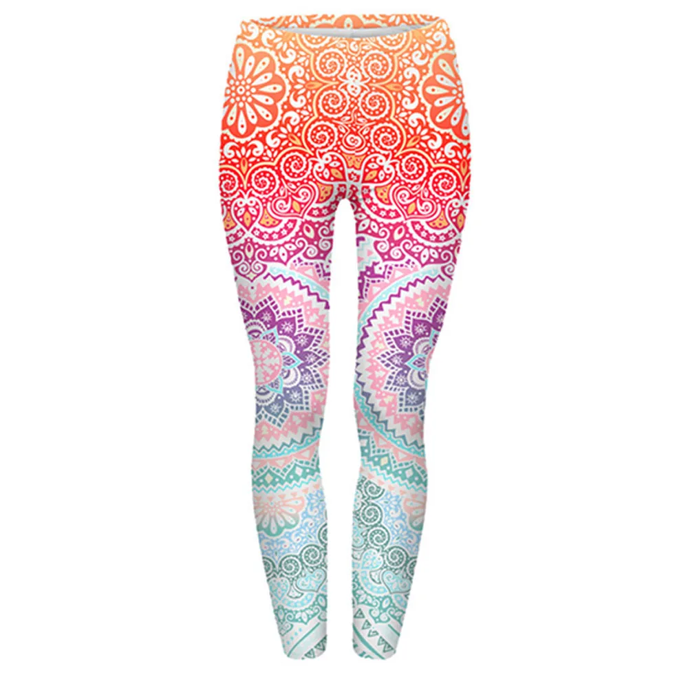 Леггинсы с принтом из мультфильма 3D цифровой ацтеков брюки 12% сексуальный