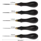 Рукоятка из черного дерева с лезвием для кромки, инструмент для обрезки кожевенного ремесла, инструмент для резки кожевенного ремесла, стальной кожевенный фрезерный станок