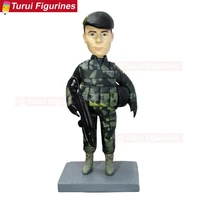 custom sculptures from photo america soldier with gun and military uniform custom bobblehead figurine dolls from photos home dec