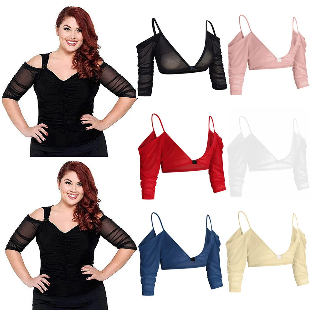 Женская Двусторонняя одежда чистого размера плюс бесшовный формирователь рук