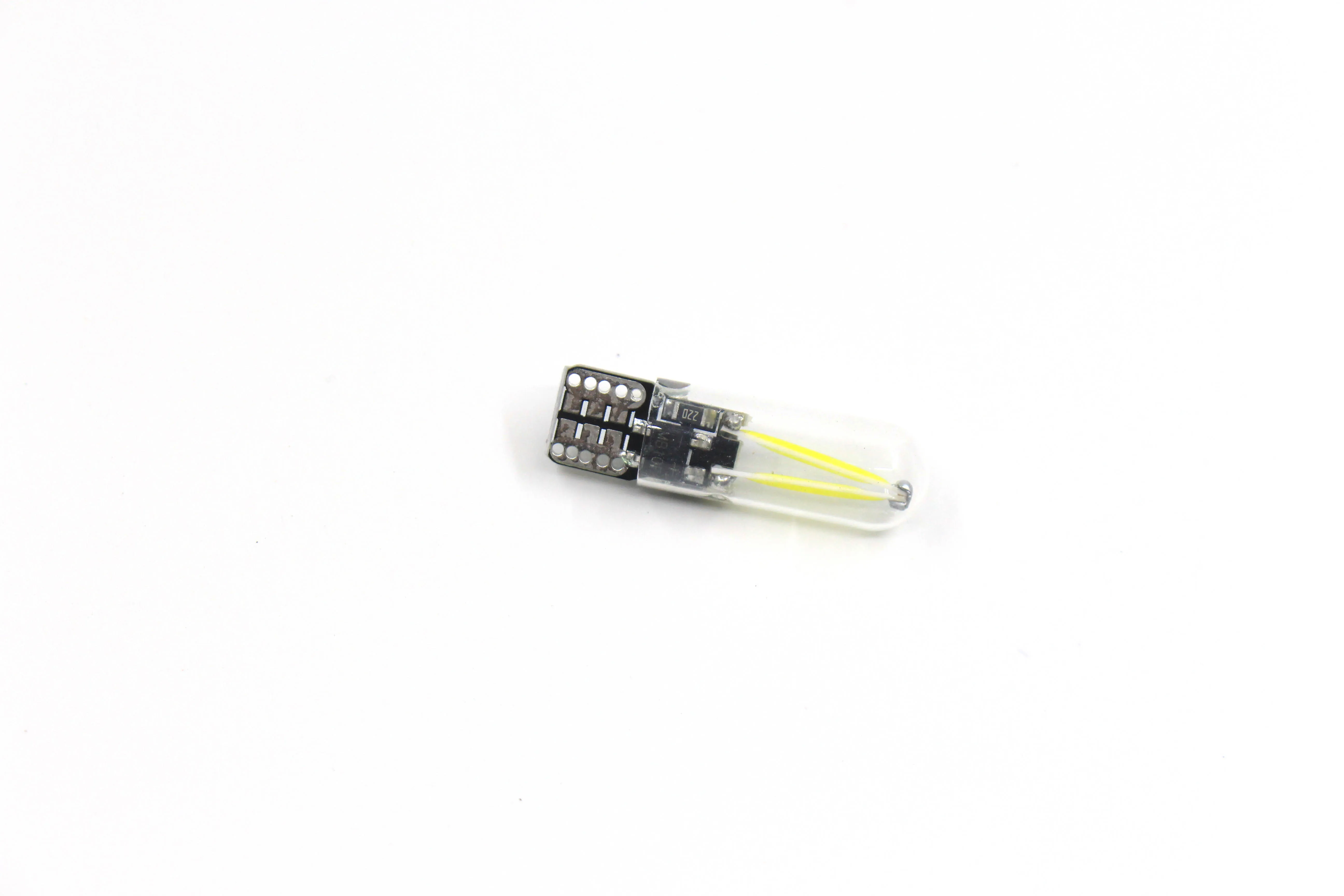 10 шт. очень яркий светодиодный купольная лампа T10 COB W5W Стекло светильник 12V