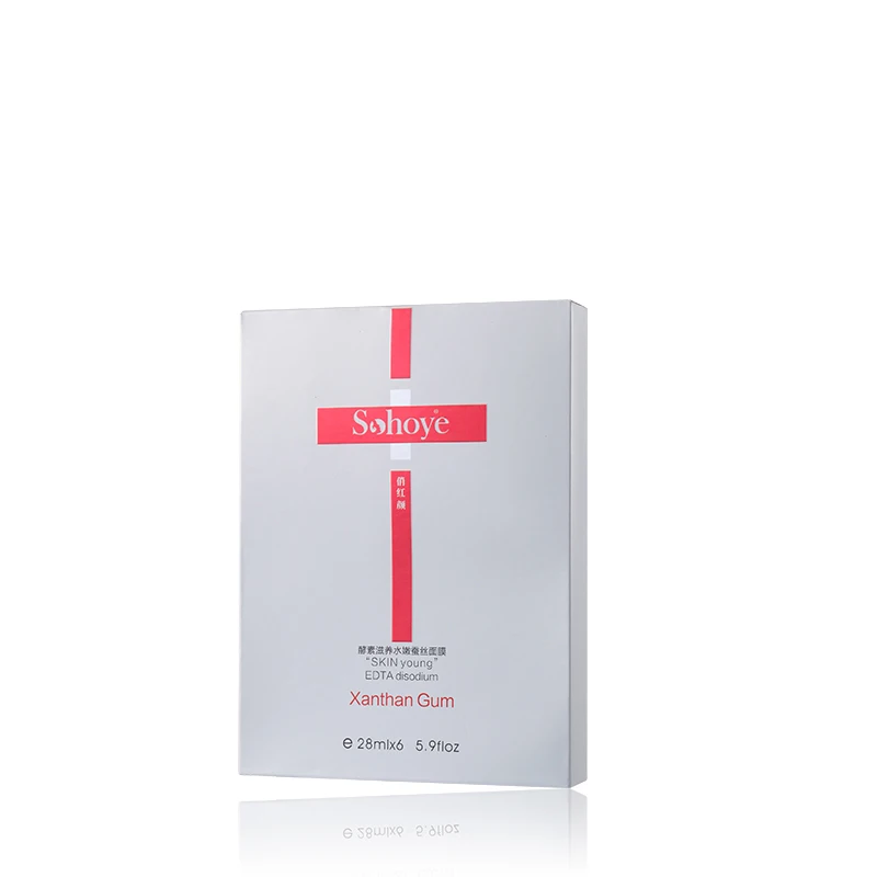 Питающая и Нежная шелковая маска для лица с ферментом уход за кожей. Отбеливание.