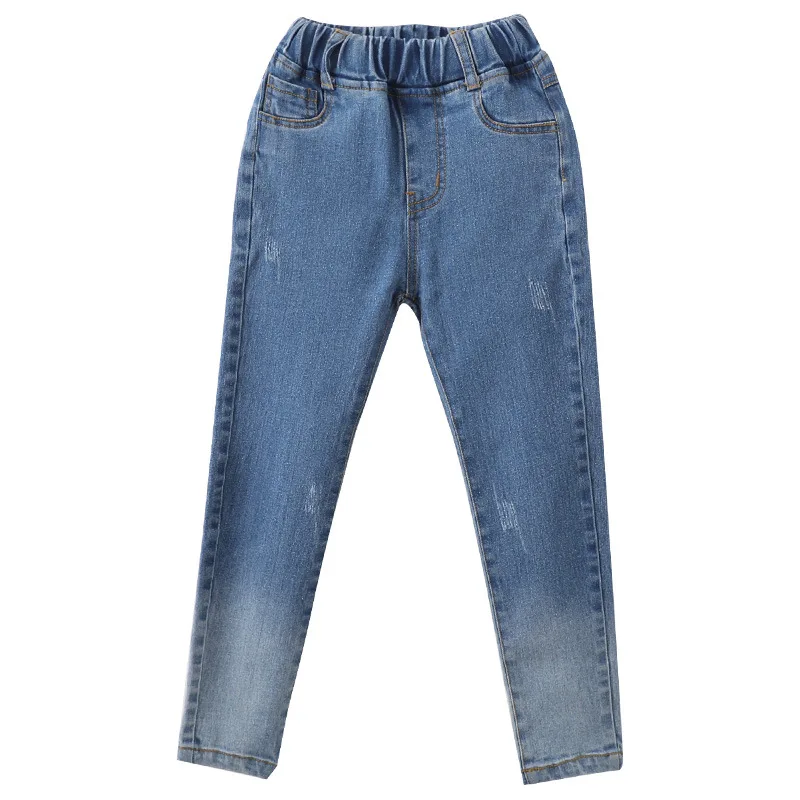 

Girls' Jeans Spring and Autumn Clothes New Korean Style Children's Self-cultivation Feet Pants Western-style Tight Pants