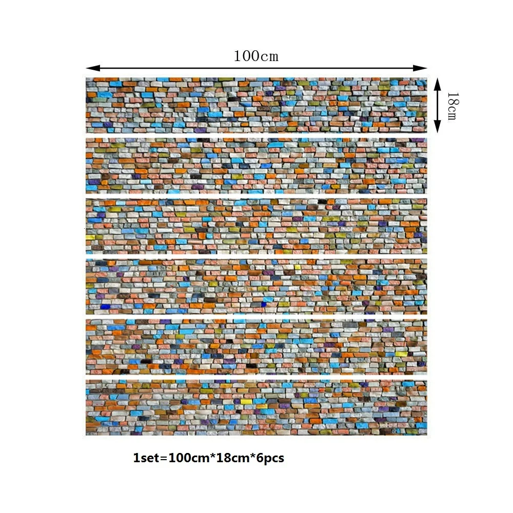 3d Красочные булыжные плитки стены лестницы съемные наклейки из ПВХ водонепроницаемые обои керамическая роспись плакат для домашнего декора лестницы