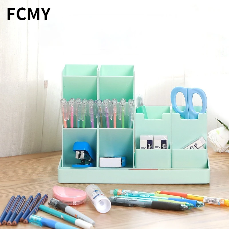 

Вместительные милые настольные аксессуары, держатель для ручек, коробка для хранения карандашей, настольный органайзер, подставка, чехол, ш...