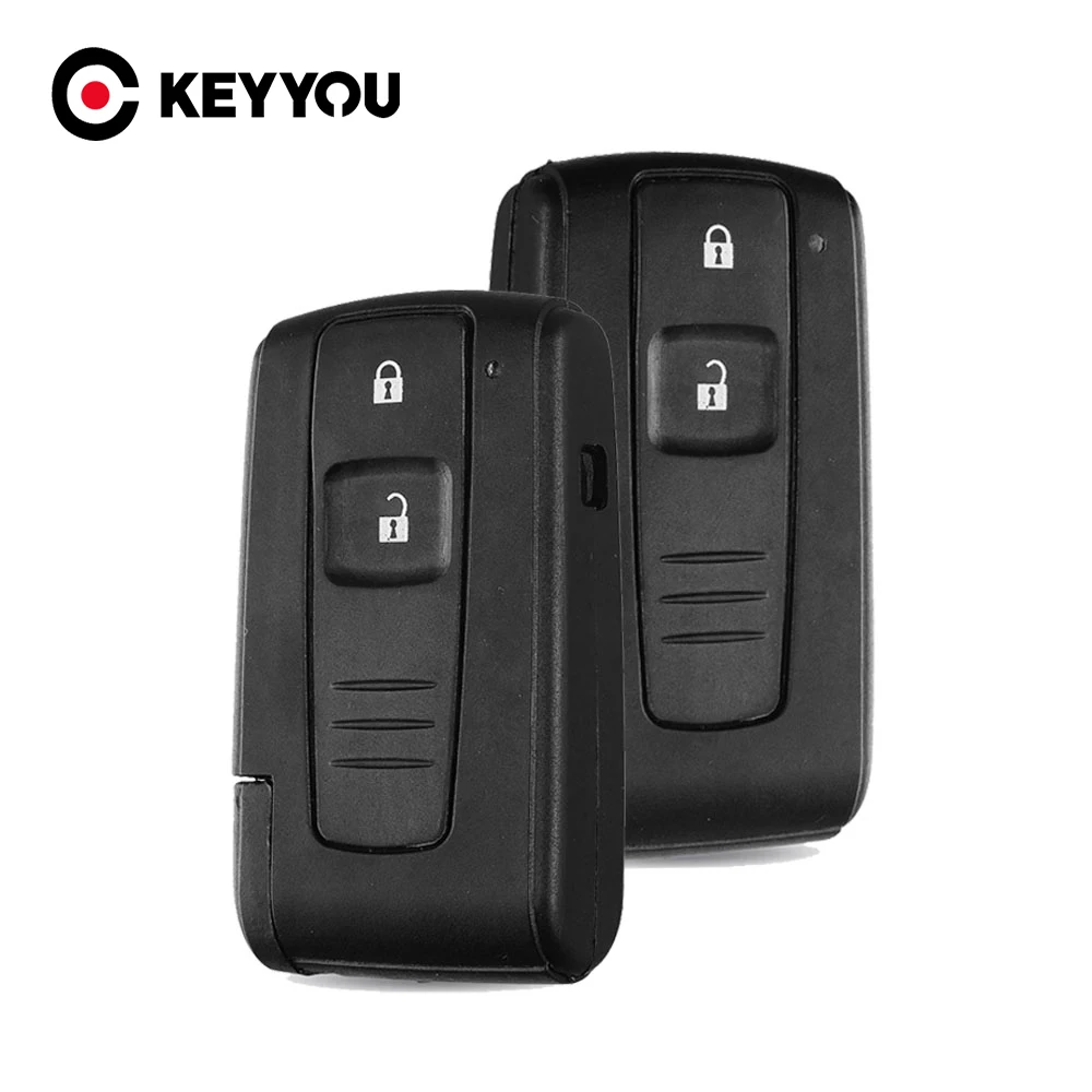 

KEYYOU Replacement 2 Buttons Smart Remote Key Case Shell For Toyota PRIUS 2004 2005 2006 2009 COROLLA VERSO Camry TOY43 Blade