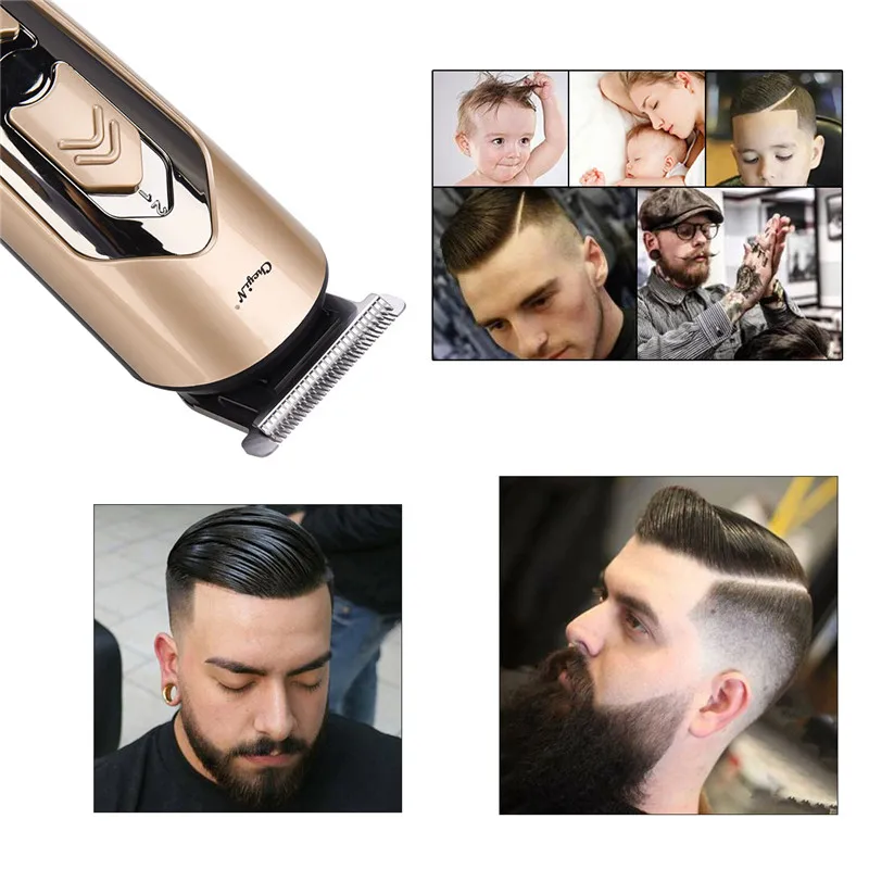 

Professional Men's Hair Trimmer Haircut Clipper Cutter Beard Hair Cutting Machine Hair Removal Razor with Adjustable Limit Combs