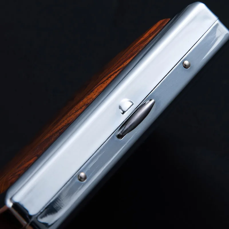Чехол для сигарет из нержавеющей стали мужчин Ультратонкий портативный