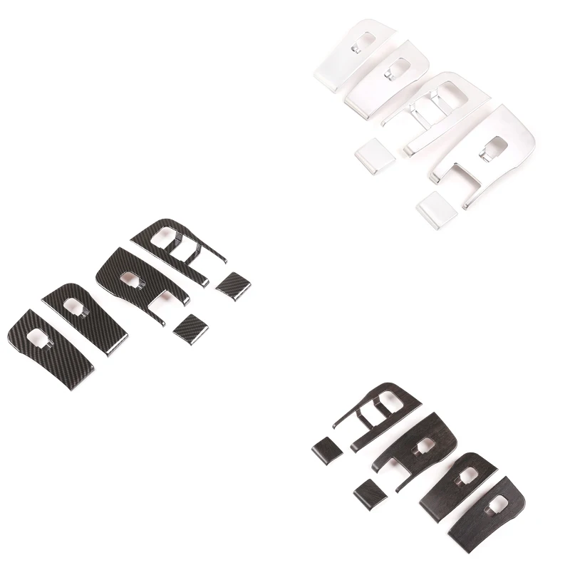 

Window Lift Button Frame For Tesla Model 3 Oak Grain / Carbon Fiber Grain / Plated Glass Lift Switch Frame Car Accessories