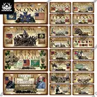 Putuo, декоративная табличка с военными лицензиями, металлическая винтажная металлическая вывеска, Украшение стен для гостиной, гаража, домашнего декора стен