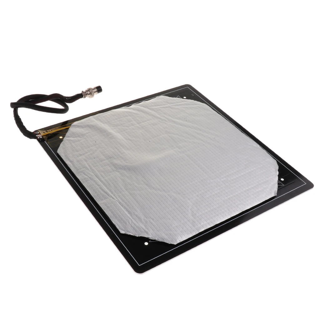 

Aluminium MK3 Heated Bed 12V Heatbed 300*300mm with Heat Insulation Cotton for Creality CR10 3D Printer Hot Bed Substrate