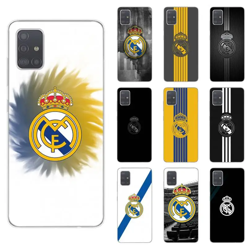 

Cover Real Madrid Club GreyGold Phone Case For Samsung S4 S5 S6 S7 Edge S8 S9 S10 Plus S20 Note20 Ultra A71 A21S Cover Fundas