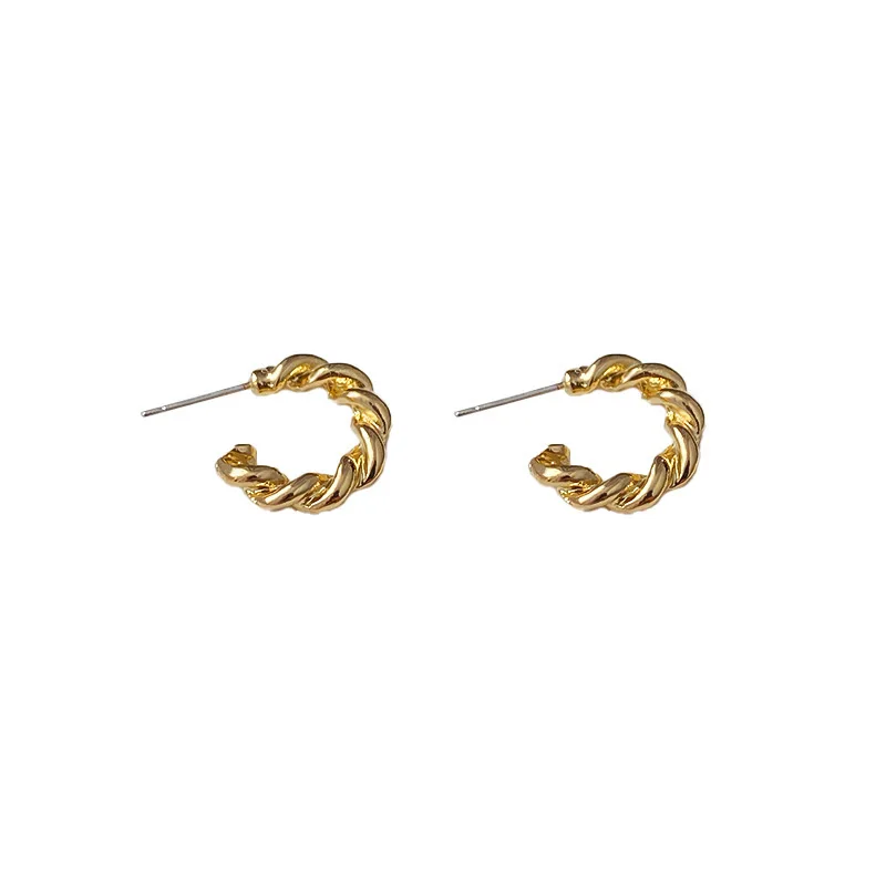 

vintage gold hoop stud earring for women korean fashion earings pendientes jewelry kolczyki aretes de mujer clip earring earing