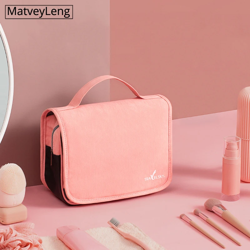 

Travel storage waterproof pu cosmetic bag multifunctional storage bag folding large capacity wash bag
