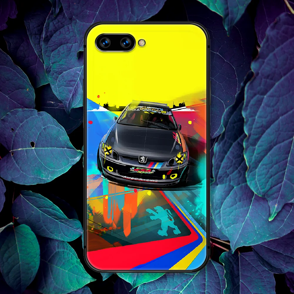 

PEUGEOT Luxury Sport Car Phone Case For Huawei Honor 6A 7A 7C 8 8A 8X 9 9X 10 10i 20 Lite Pro Play black Cover Fashion Back