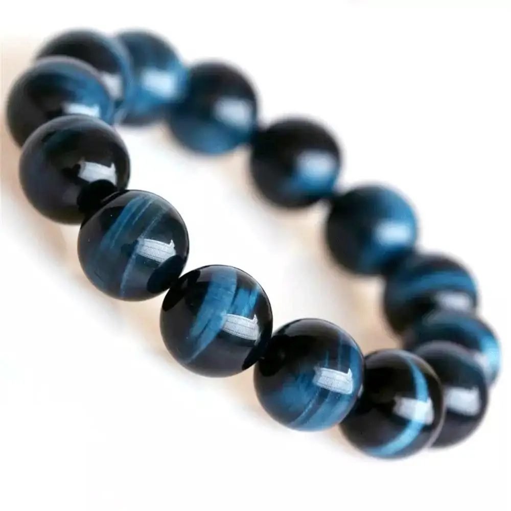 

Natural Blue Tiger Eye's Bracelet For Woman Men Gift Crystal Cat Eye Beads Energy Stone Jewelry AAAAA 8mm 10mm 12mm 14mm 16mm