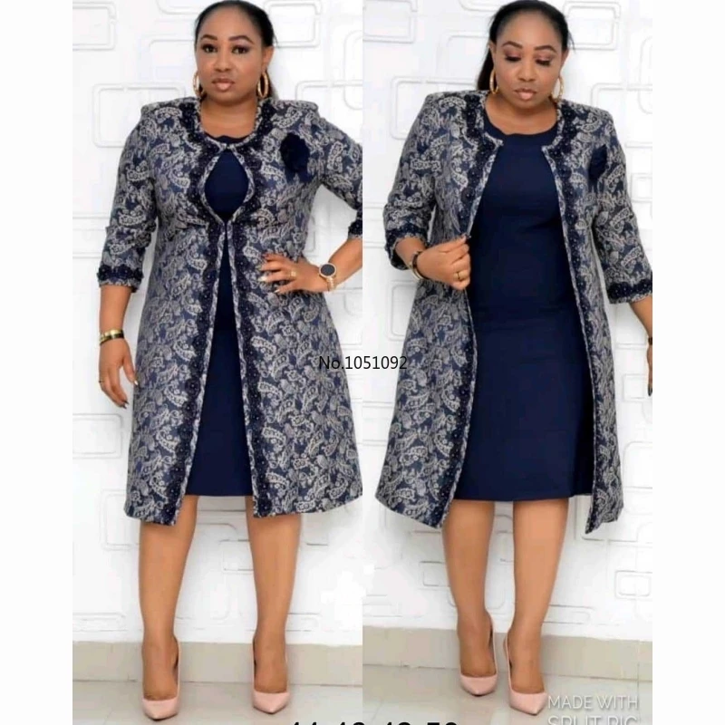 Комплект из 2 предметов африканские платья для женщин OL размера плюс платье в