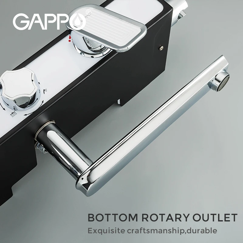 GAPPO дождевой душ хромированный смеситель для ванной кран вращается Ванна Носик
