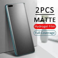 2pcs matte hydrogel film for huawei mate 10 20 30 p20 p30 p40 pro lite at mate 40 p40 pro plus screen protector anti fingerprint