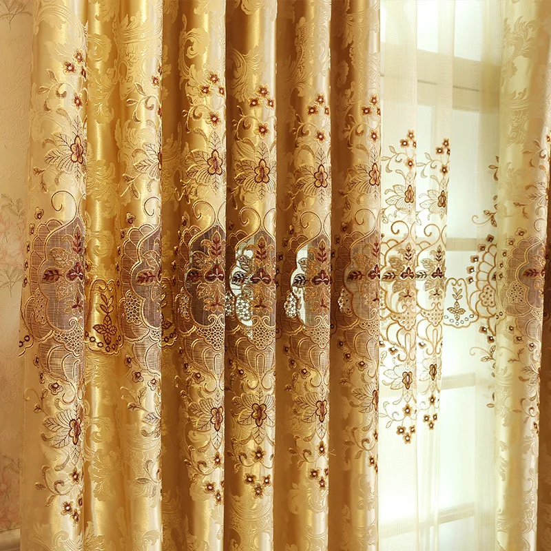 

Вышитая занавеска в европейском стиле роскошный дворец окно балдахин фон для гостиной плотная шторка в спальню занавеска