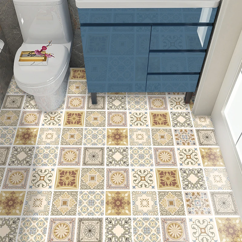 

50X100CM European Frosted Tiles Wall Sticker Kitchen Bedroom Refrigerator Wall Decals Waterproof Floor Adhered PVC Wall Paster