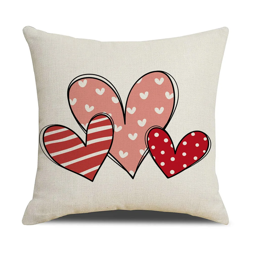 Декоративный чехол для подушки на День святого Валентина квадратная подушка
