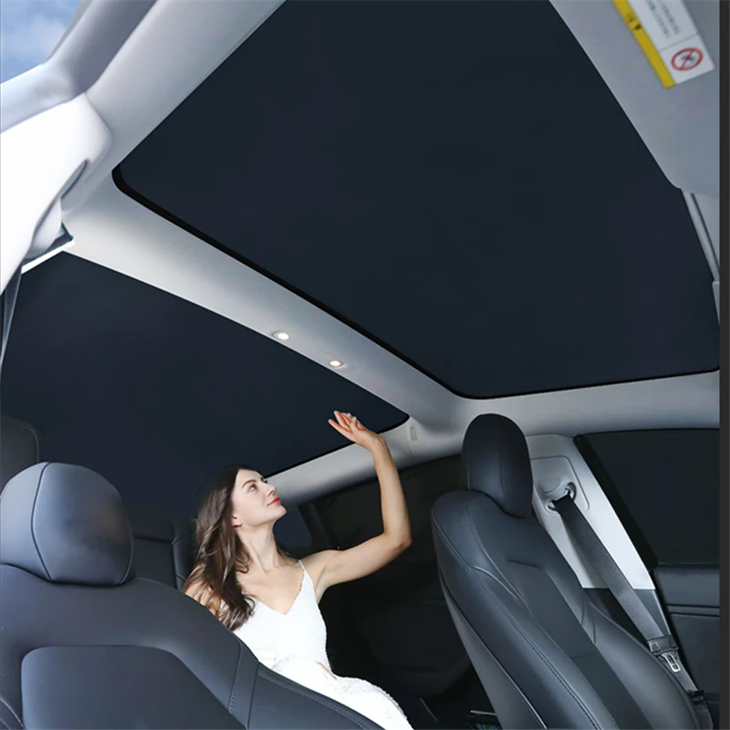 

Car Windshield Sunshades Glass Roof Sun Shade Foldable Sunroof Shade Blocks Sun Visor For Tesla Model 3 2017-2020 Accessories