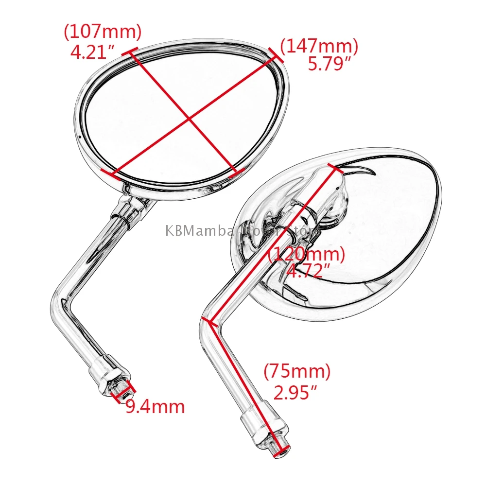 

Universal Motorcycle Accessories Chrome Rear View Side Mirrors For Indian Chief Chieftain Scout Roadmaster 2014-2017