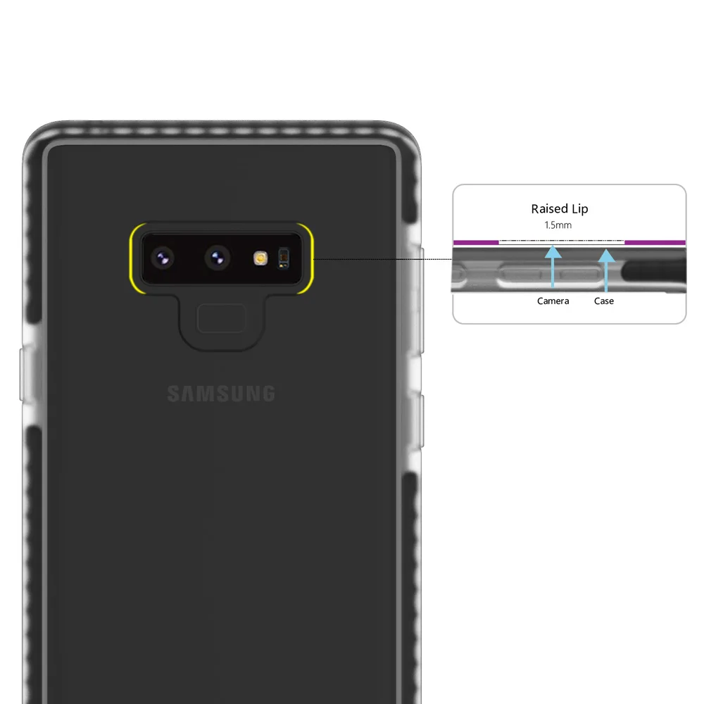 For Samsung Galaxy Note 9 Case WOWCASE Armor Shockproof Transparent PC+TPU Ultra Slim Cover Cases Shell | Мобильные телефоны и