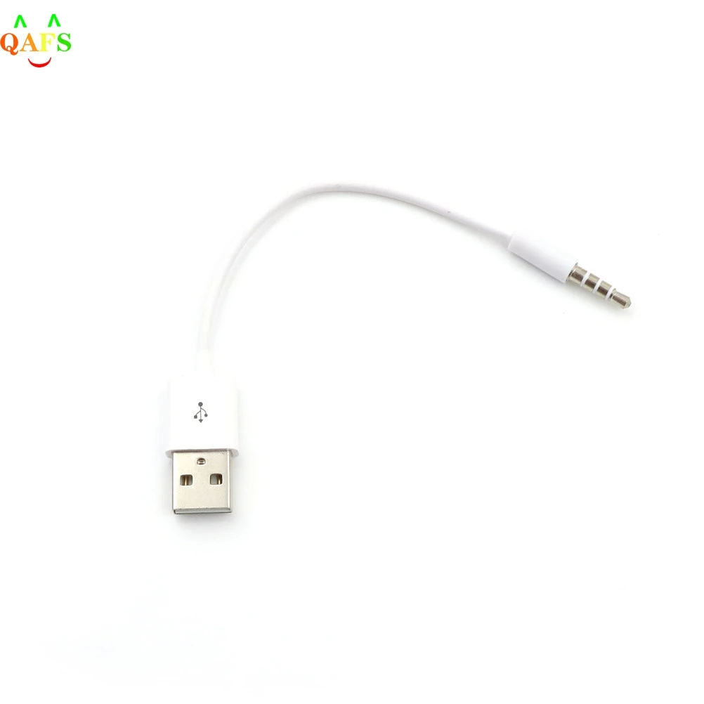 

3.5mm Jack AUX To USB 2.0 Charger Data Sync Audio Adapter Cable For Apple IPod Shuffle 3rd 4th 5th 6th Gen MP3 MP4 Player Cord