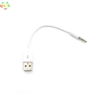 3,5 мм разъем AUX к USB 2.0 зарядное устройство Синхронизация данных аудио адаптер кабель для Apple IPod Shuffle 3rd 4th 5th 6th Gen MP3 MP4 шнур плеера