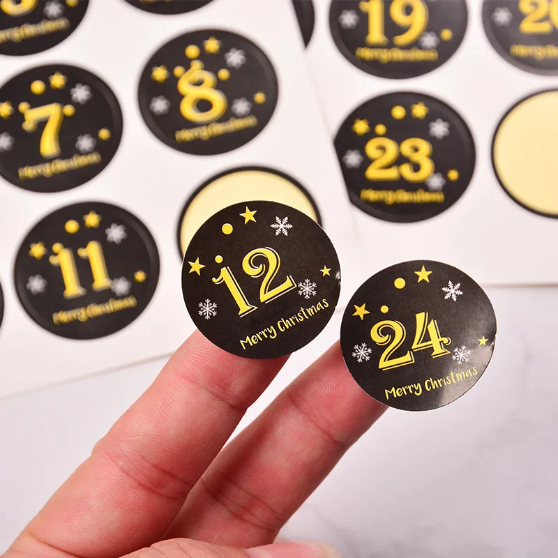 

120 шт., черные круглые наклейки-значки