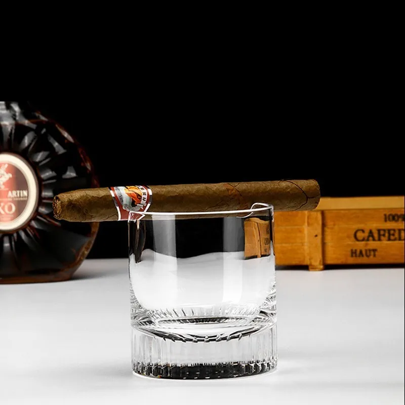 Crystal Cigar Holder Glass Puritano Round Wine Glasses Whisky Usquebaugh XO Cup Brandy Whiskey Rock Vidro Verre Wholesale | Дом и сад